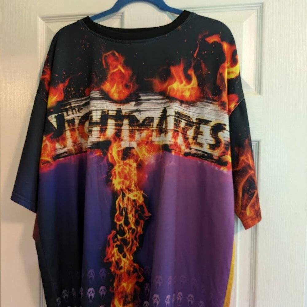 Ultra Rare Sample Nightmares Oversized Tee Flame Print Unique